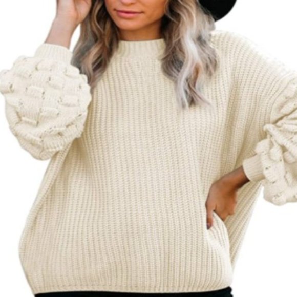 Knit Balloon Sleeve Sweater - Picture 6 of 6